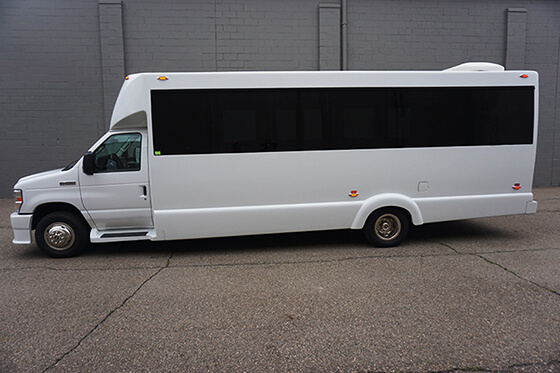 luxurious party bus exterior