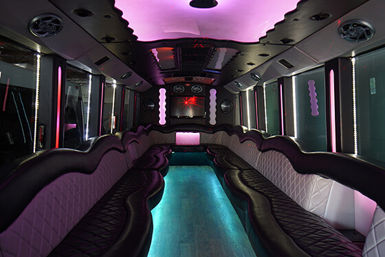 ample party bus lounge