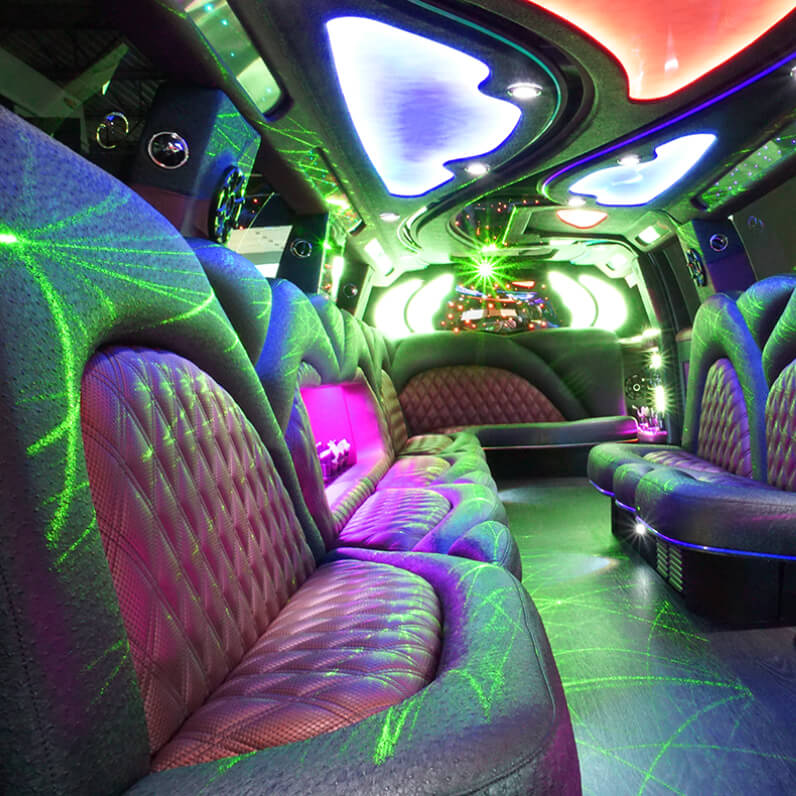 luxurious limousine interior