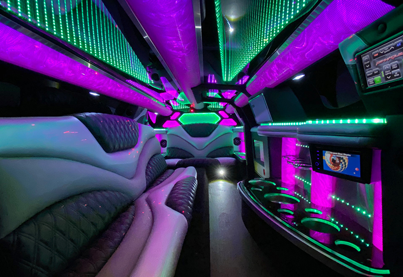 glamorous limousine interior